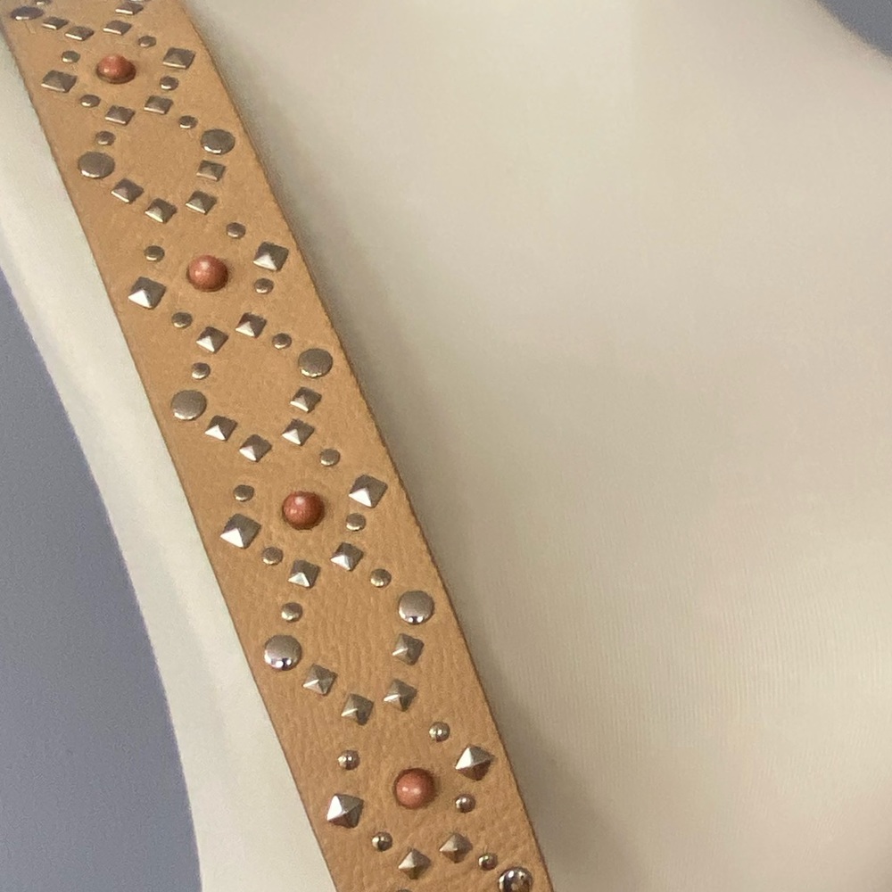 🛑SOLD Rebecca Minkoff Boho Tan Suede Fringe Crossbody Embellished Strap Handbag - Picture 13 of 13